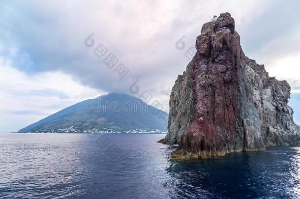 火山火山边缘之恋群岛伊莱西西里岛意大利