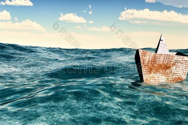纸小船采用粗糙的水