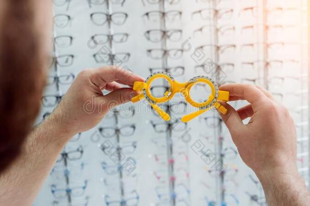 试验框架关于试验眼镜.现代的设备.