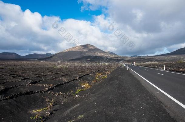 火山的兰萨罗特岛风景.兰萨罗特岛.金丝雀岛.西班牙