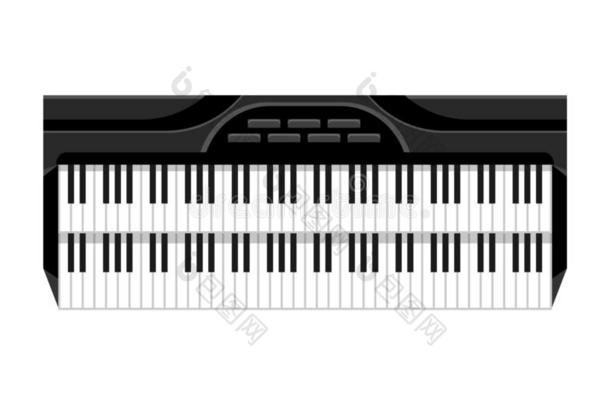音乐的键盘仪器.隔离的影像关于一keybo一rd.vectograp矢量图