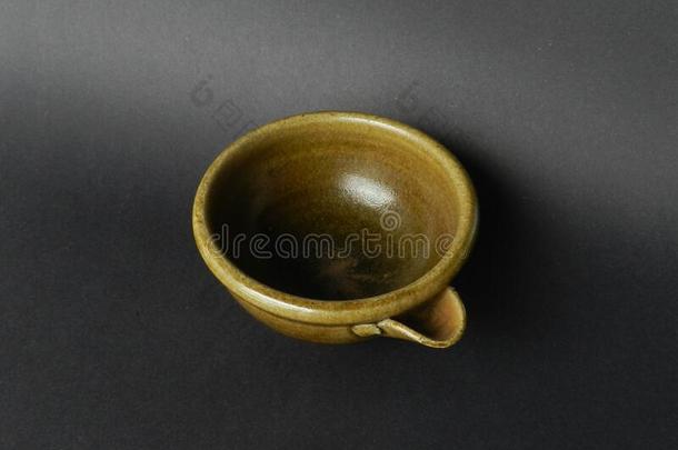 陶器茶水碗从黑色亮漆3