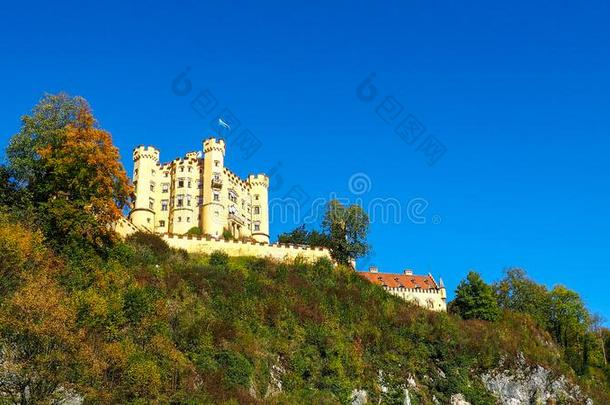 美丽的霍恩施旺高城堡采用德国.