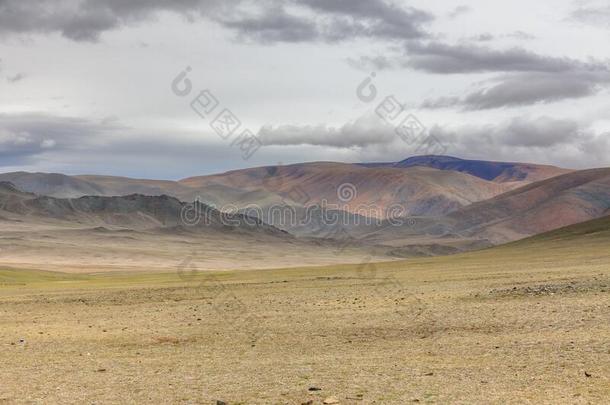 典型的看法关于蒙古的风景.蒙古干草原,蒙古的