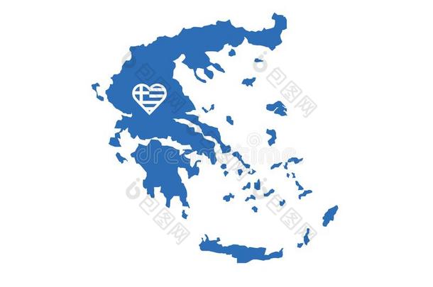 希腊梗概地图国家的边国家形状国家