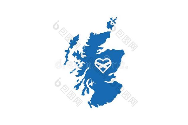 苏格兰梗概地图国家形状国家边国家的象征
