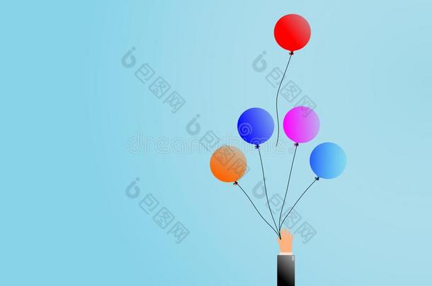 放置关于<strong>气球</strong>.组关于大的圆形的<strong>气球</strong>和长的<strong>带</strong>.