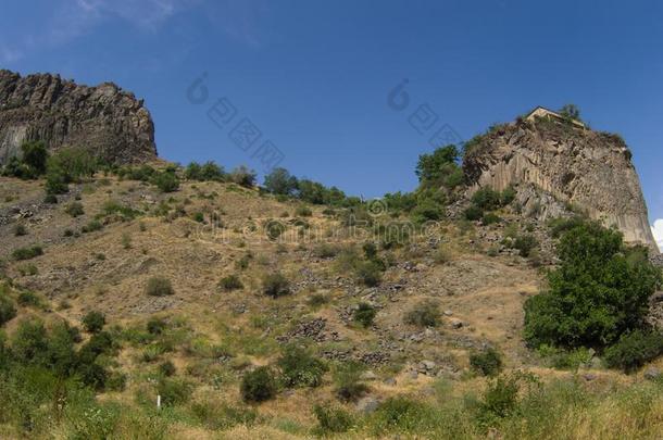 看法关于山风景采用配有饰菜的,亚美尼亚,精心选择的集中