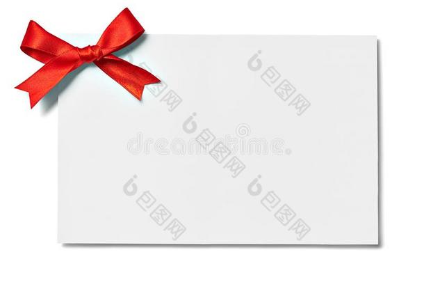 带弓卡片笔记圣诞节庆祝招呼