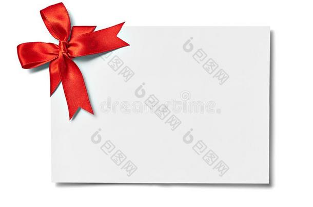 带弓卡片笔记圣诞节庆祝招呼