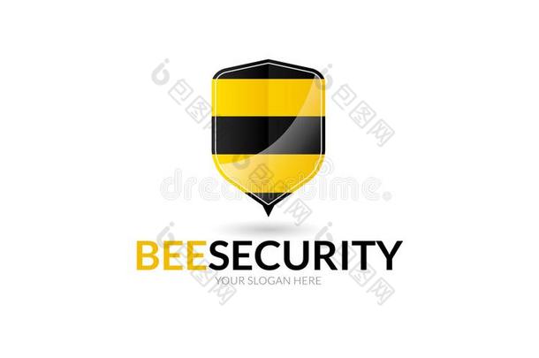 蜜蜂安全的标识样板