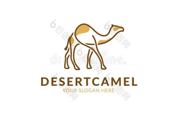 沙漠骆驼标识样板
