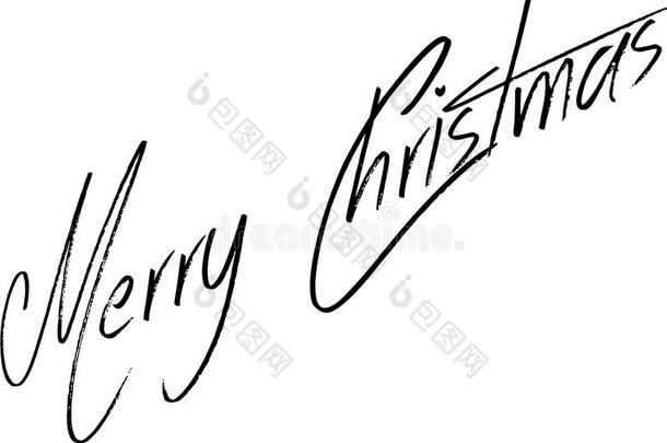 愉快的圣诞节文本符号说明写下来采用英语
