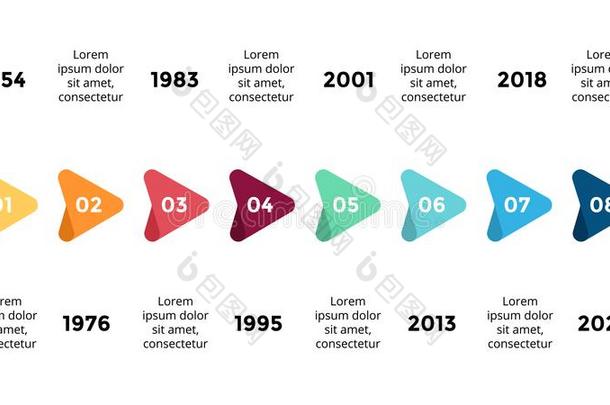 矢量箭三角形<strong>时间</strong>轴信息图,图表图表,gearedrotaryactuator<strong>齿轮</strong>式转阀促动器