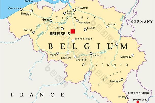 比利时政治的地图