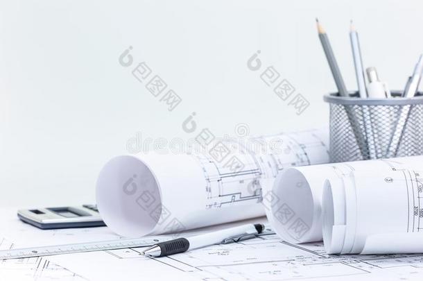 建筑学的蓝图名册和计划,工程和办公室