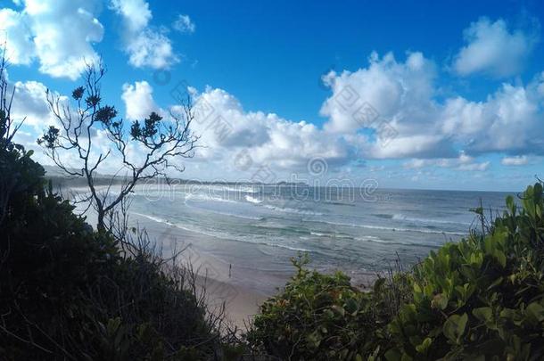 无人居住的海滩拜伦湾澳大利亚