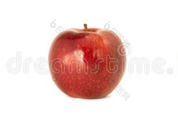 多样关于成熟的红色的苹果利戈使隔离白色的背景.检察官