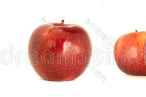 多样关于成熟的红色的苹果利戈使隔离白色的背景.<strong>检察</strong>官