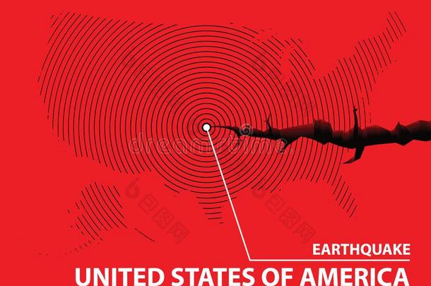 美利坚合众国<strong>地震</strong>观念向有<strong>裂缝</strong>的地图