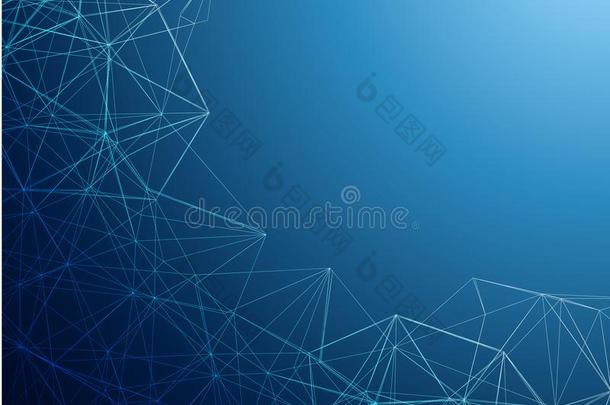 观念未来的<strong>蓝色科技背景</strong>和台词-vectograp矢量图