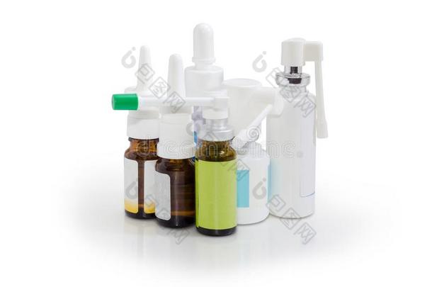 医学的喷雾和气溶胶为治疗关于鼻子和咽喉