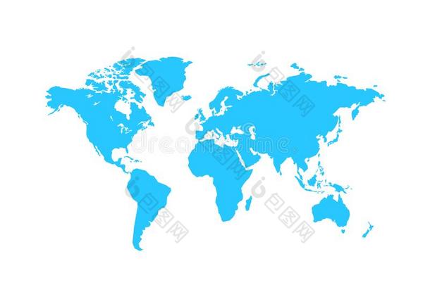 世界地图矢量隔离的向白色的背景.球world地图increase增加