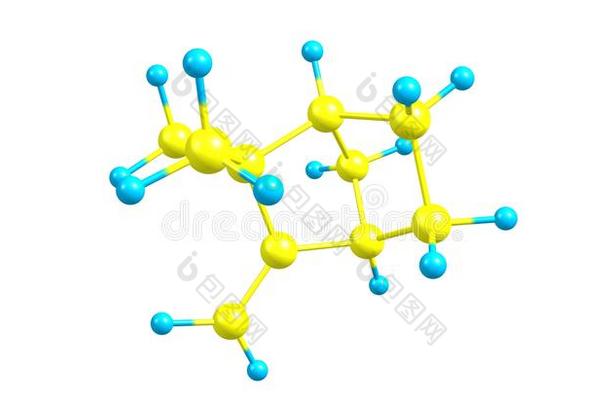 <strong>樟脑</strong>分子的结构隔离的向白色的
