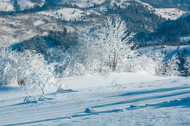 <strong>冬山</strong>下雪的风景