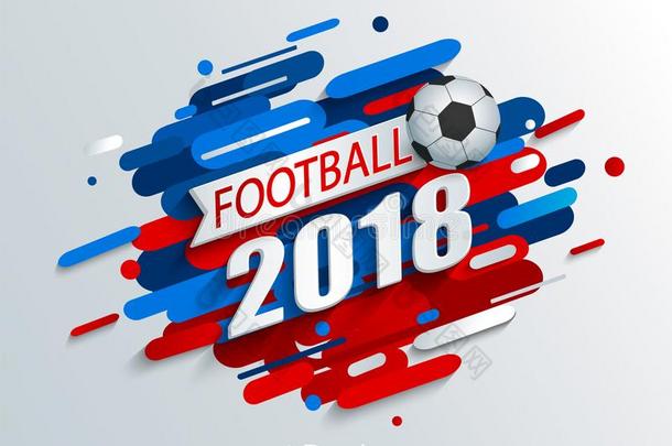 矢量说明为一footb一ll杯子2018.