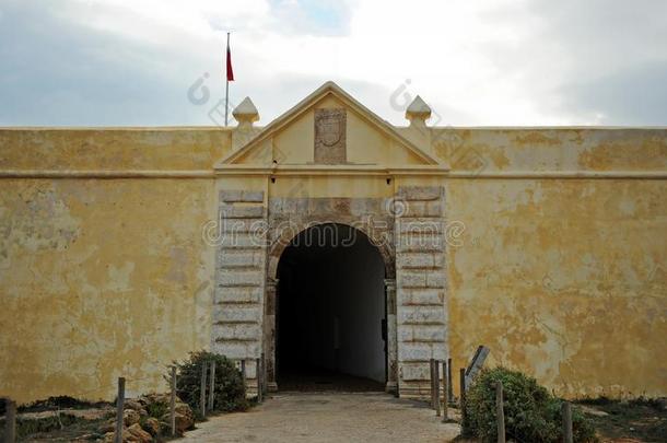 指已提到的人著名的堡垒关于萨格里什,阿尔加维征服)地区,葡萄牙