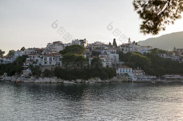 斯基亚索斯城镇,斯基亚索斯岛,孢子虫,爱琴海(地中海的一部分海,希腊