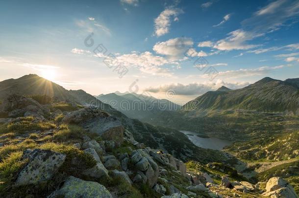 风景夏风景,皮林山,保加利亚.