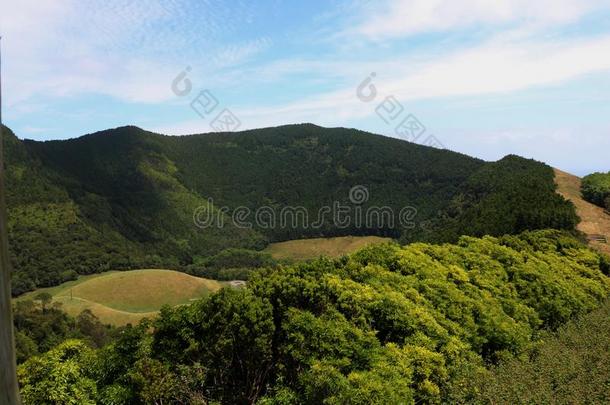 火山口火山的,卡尔代拉火山格拉西奥萨.