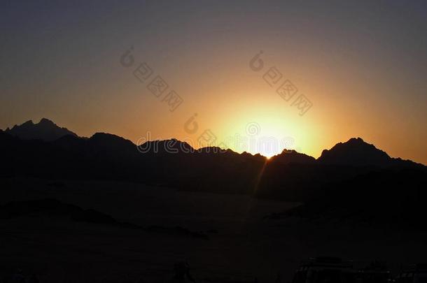 埃及:日落采用指已提到的人撒哈拉沙漠沙漠