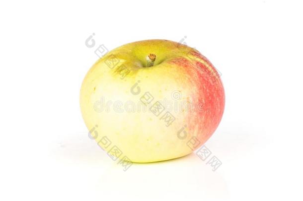 新鲜的红色的苹果詹姆士使伤心隔离的向白色的