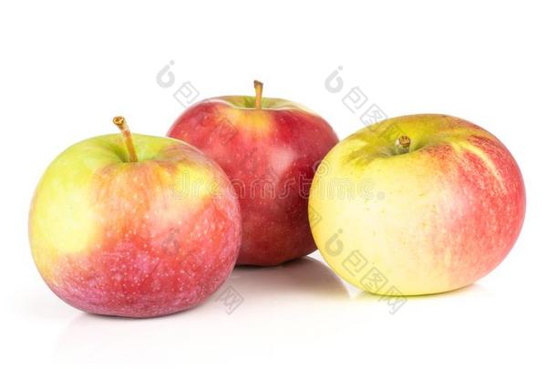 新鲜的红色的苹果詹姆士使伤心隔离的向白色的