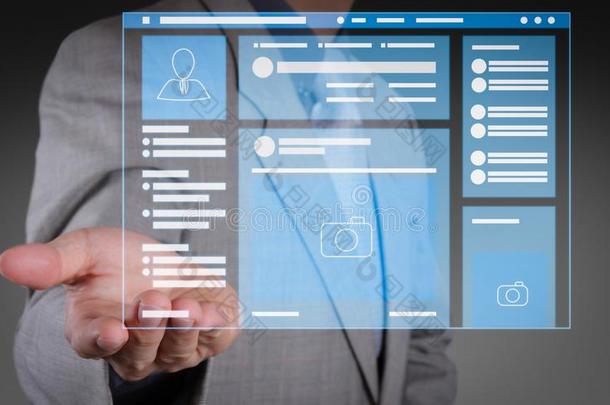 蜘蛛网页浏览程序关于社会的媒体页VirtualReality虚拟现实<strong>界面</strong>向指已提到的人便携式电脑