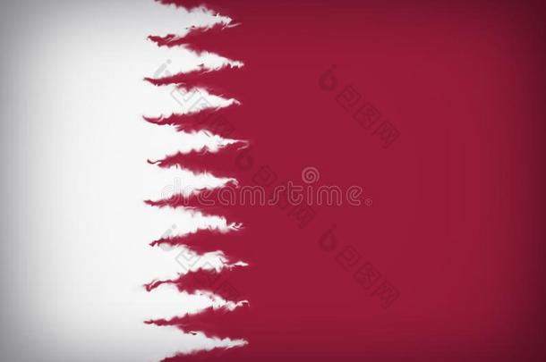 美丽的卡塔尔旗