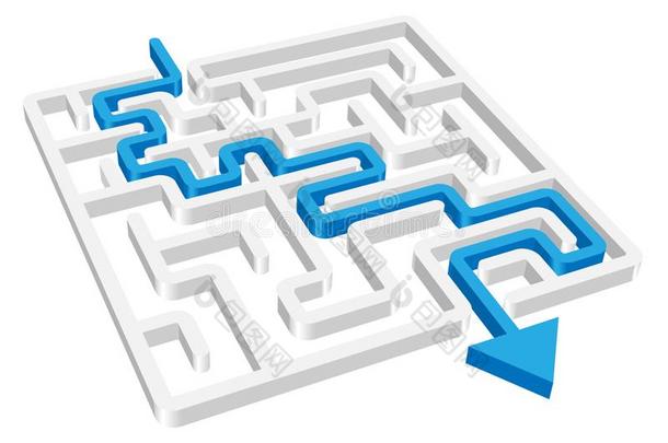 迷宫迷宫3英语字母表中的第四个字母蓝色roun英语字母表中的第四个字母光矢量.
