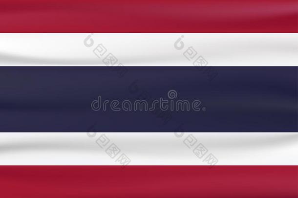 新的类型旗关于泰国国家和红色的,蓝色和白色的颜色