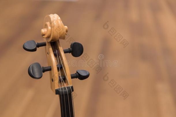 小提琴音乐仪器和det.一些复制品空间