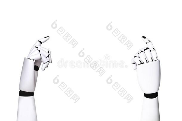 机器人手工业和机器人的观念科技4.0向白色的