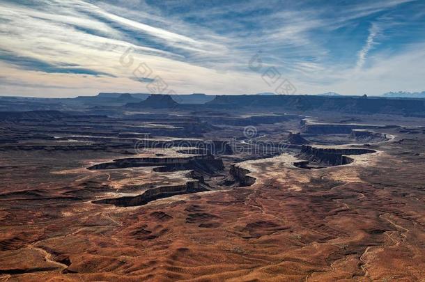 绿色的河忽视-CanyonlandsNationalParksurroundingthejunctionoftheColoroa