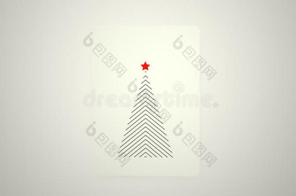 最小的圣诞节卡片,和很最小的圣诞节树