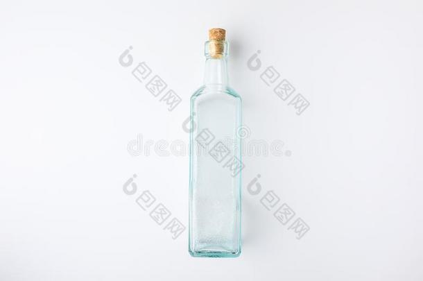 顶看法关于透明的玻璃瓶子和塞子