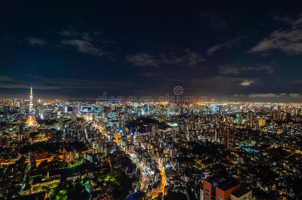 美丽的建筑学和建筑物关于东京城市风光照片