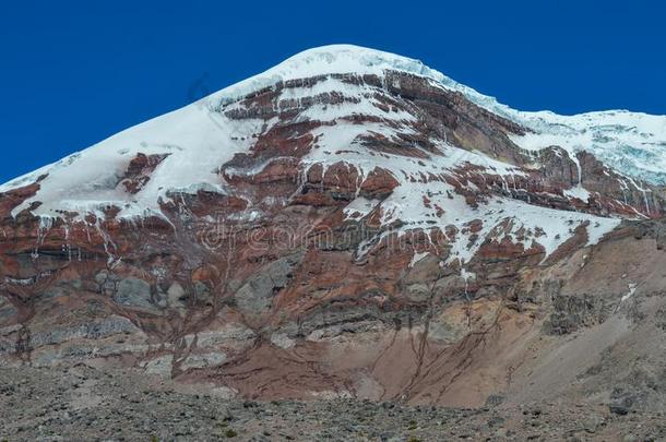 钦博腊索山火山,熔化的,山峰