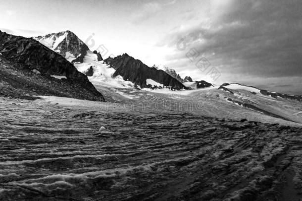 冰河看法,montane山地森林白山丘山,法国