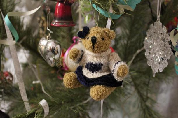 漂亮的熊,圣诞节树装饰,圣诞<strong>节庆</strong>祝,festival<strong>节日</strong>
